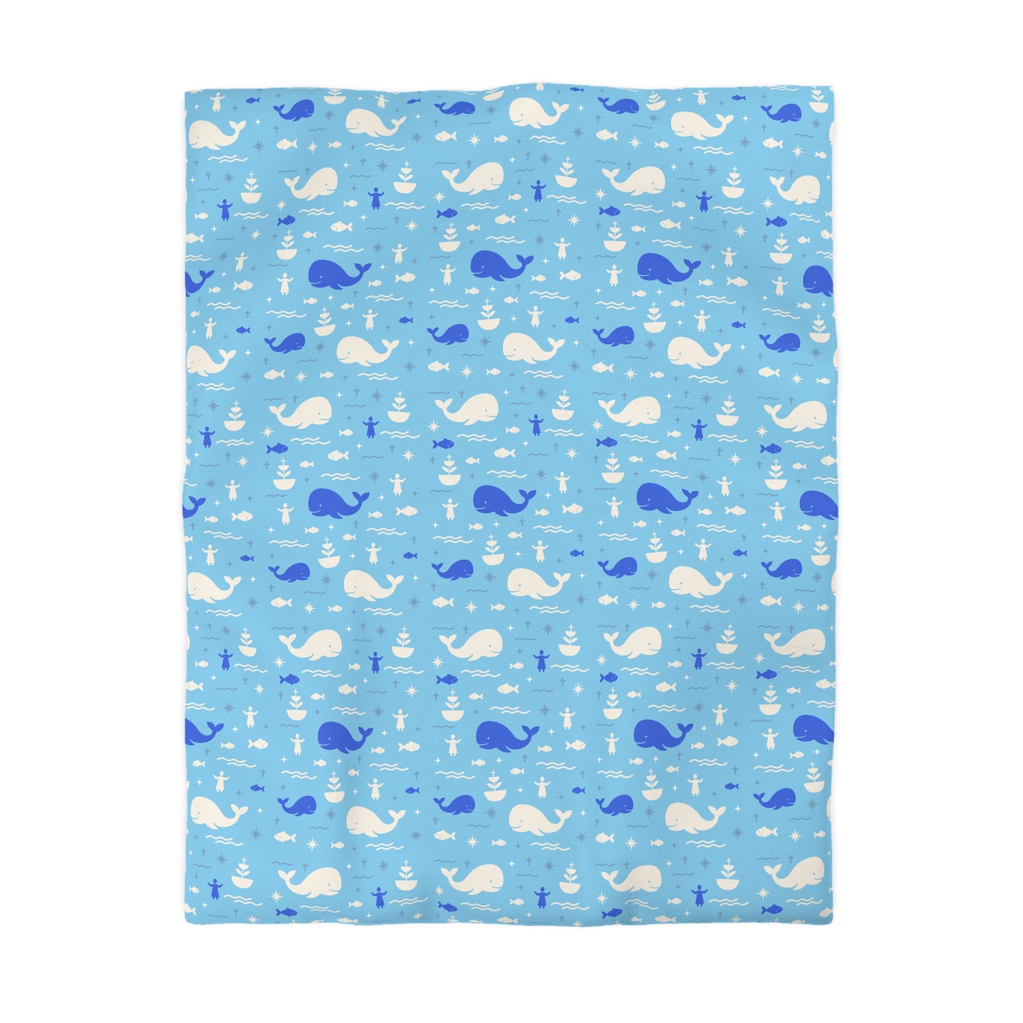 Sanctuary Duvet Cover | Jonah & the Whale (Blue)