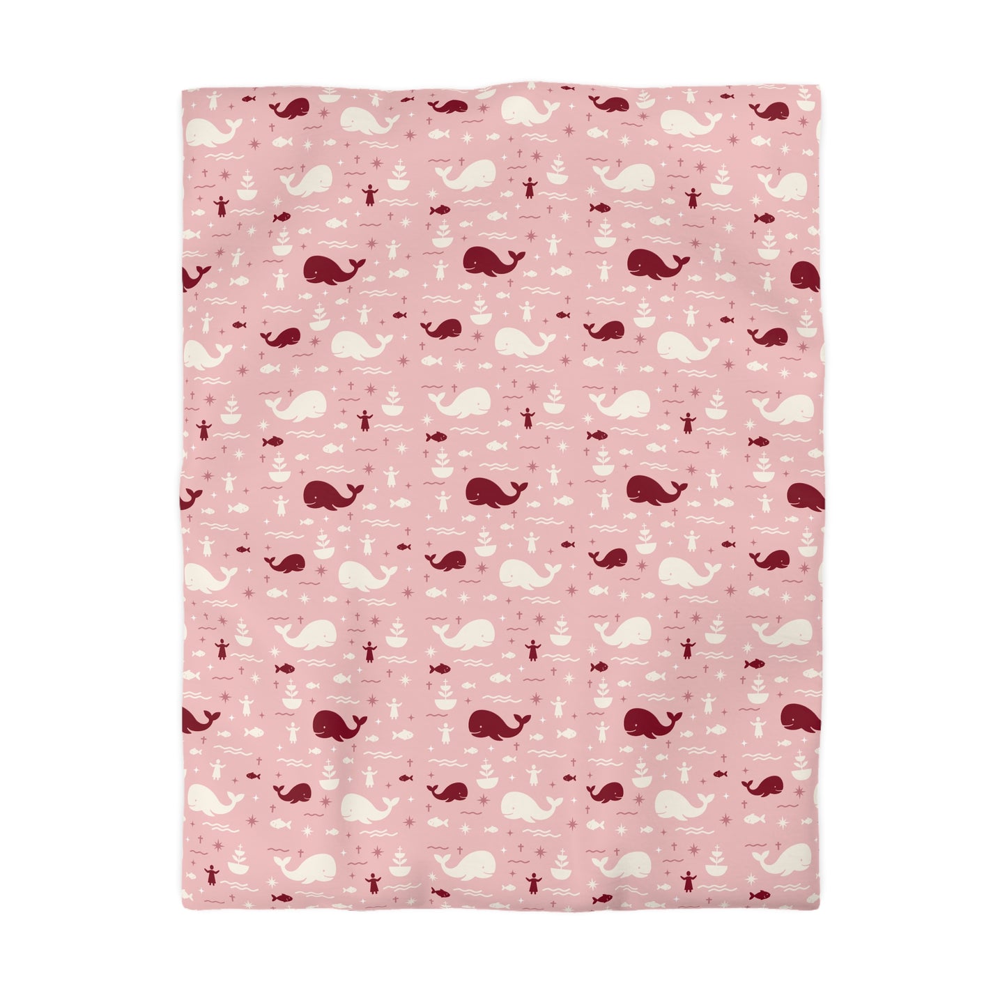 Sanctuary Duvet Cover | Jonah & the Whale (Pink)