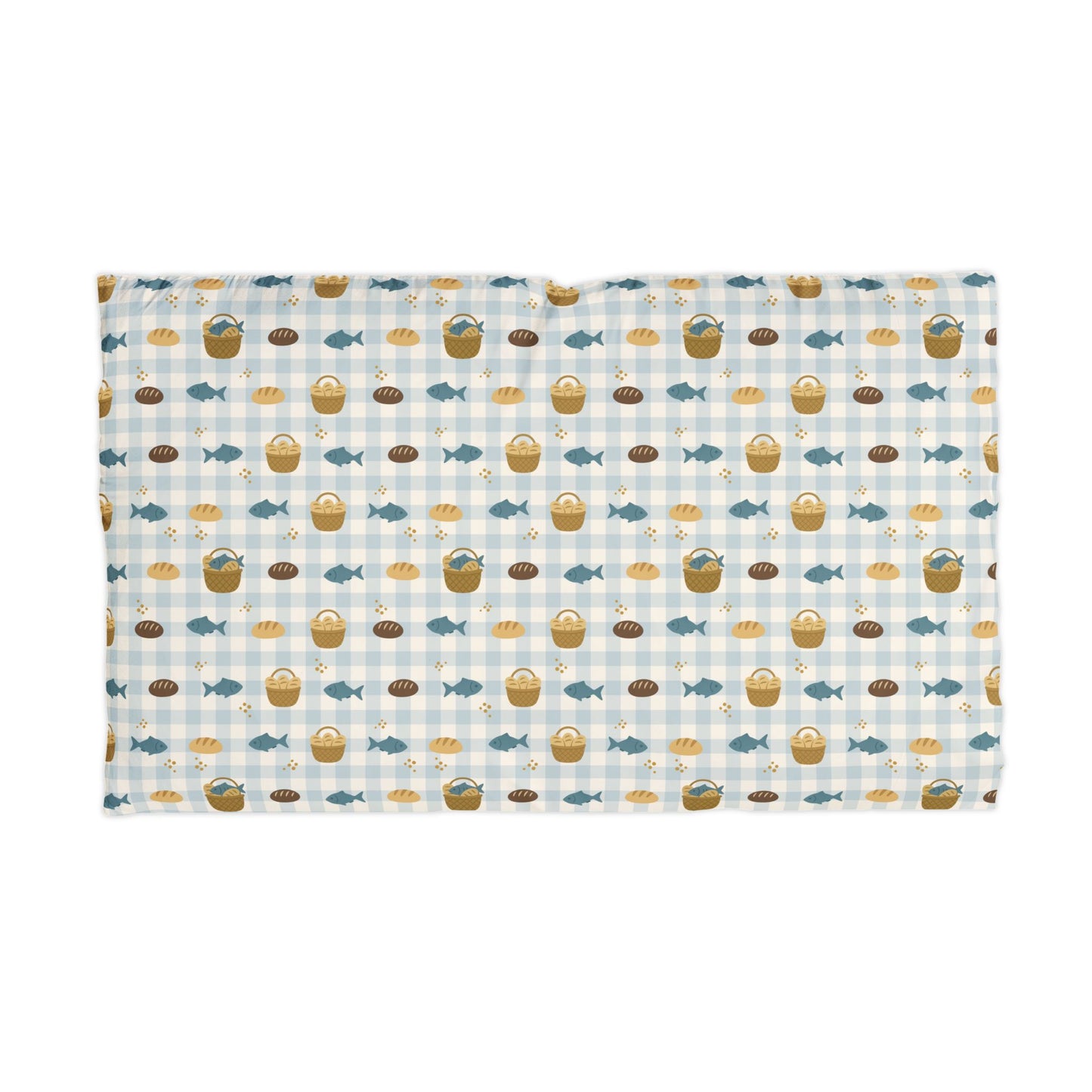 Abundance Pillowcase | Fishes & Loaves (Blue)