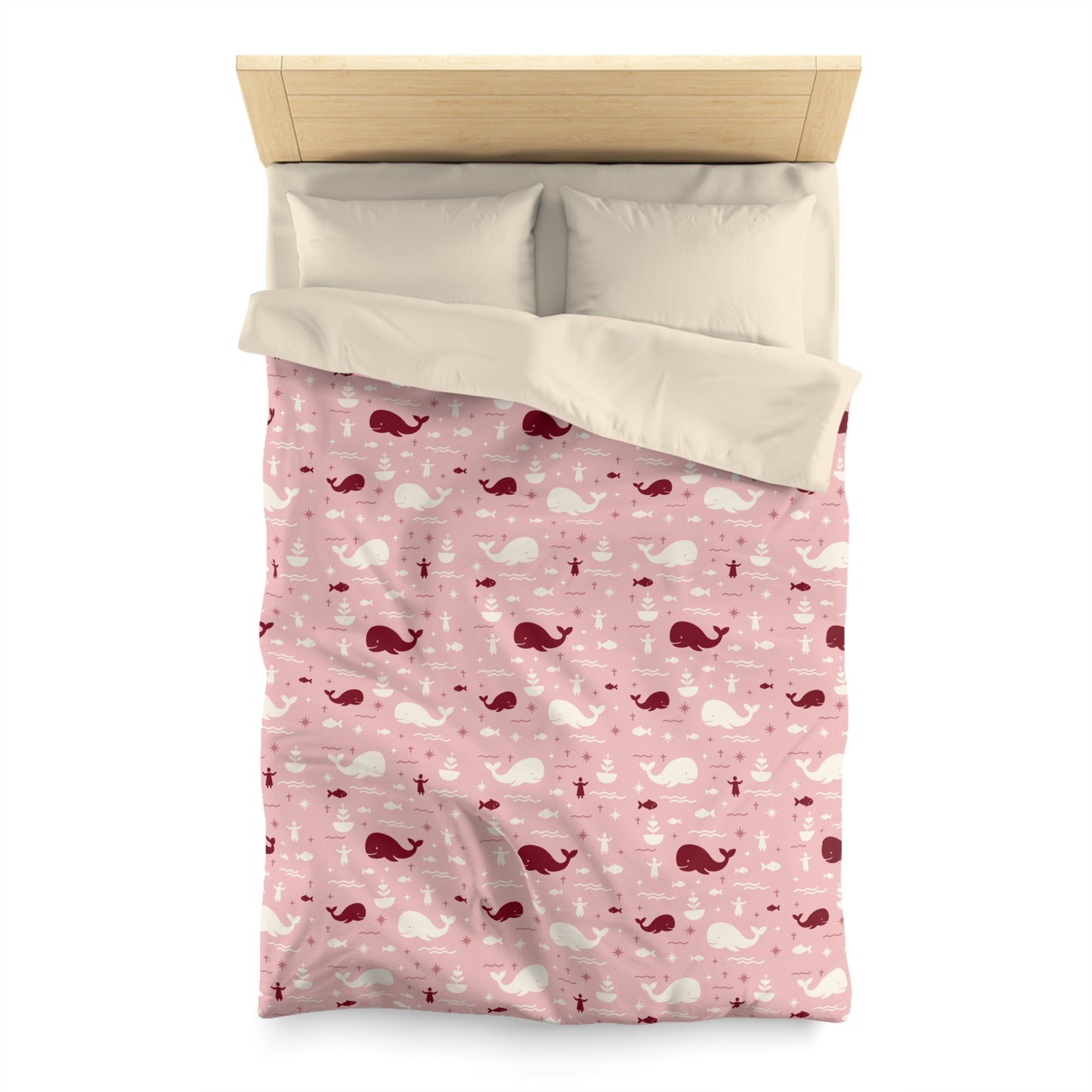 Sanctuary Duvet Cover | Jonah & the Whale (Pink)