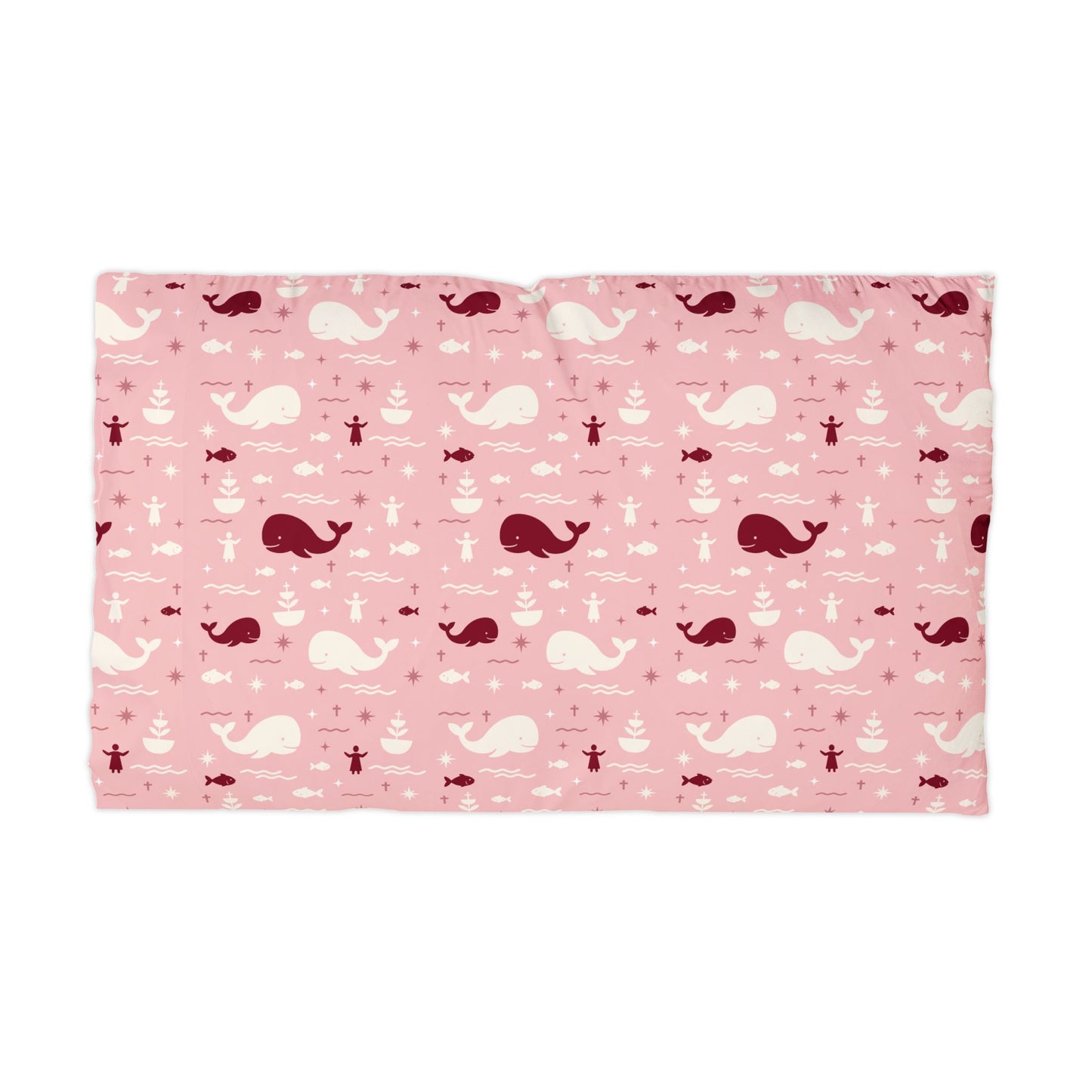Abundance Pillowcase | Jonah & the Whale (Pink)