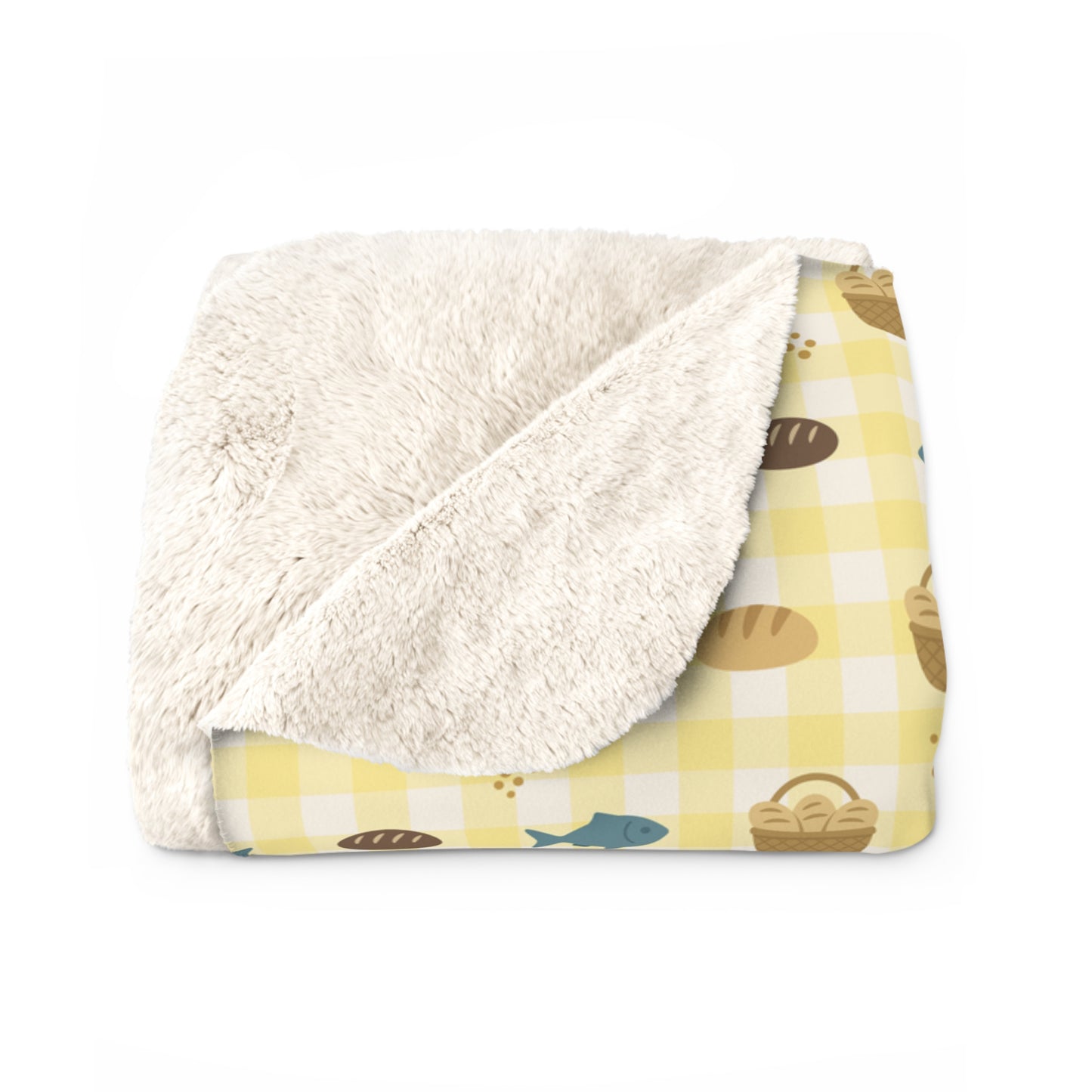 Haven Sherpa Blanket | Fishes & Loaves (Yellow)