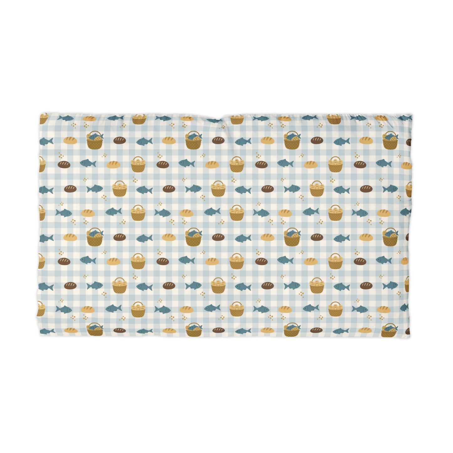 Abundance Pillowcase | Fishes & Loaves (Blue)