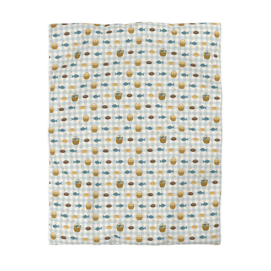 Sanctuary Duvet Cover | Fishes & Loaves (Blue)