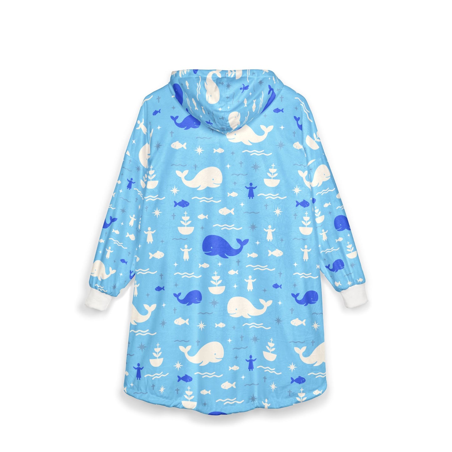 Lelu Wearable Blanket | Jonah & the Whale (Blue)