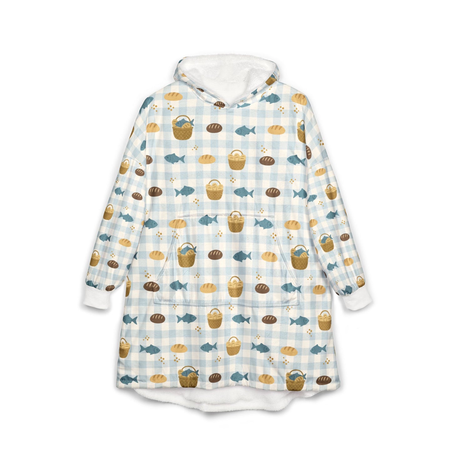 Lelu Wearable Blanket | Fishes & Loaves (Blue)