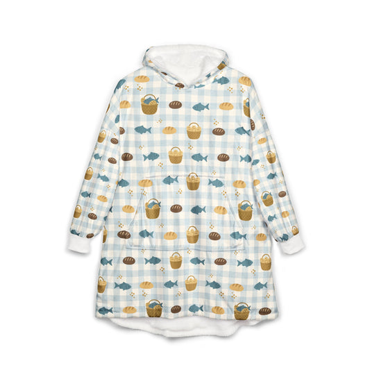 Lelu Wearable Blanket | Fishes & Loaves (Blue)