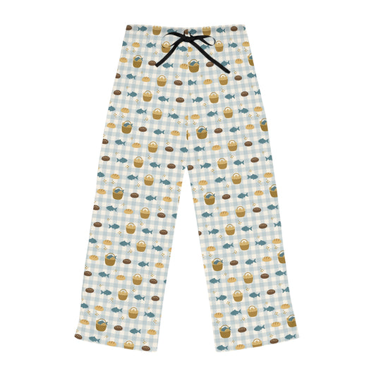 Women’s Blessing Pyjama Pants | Fishes & Loaves (Blue)