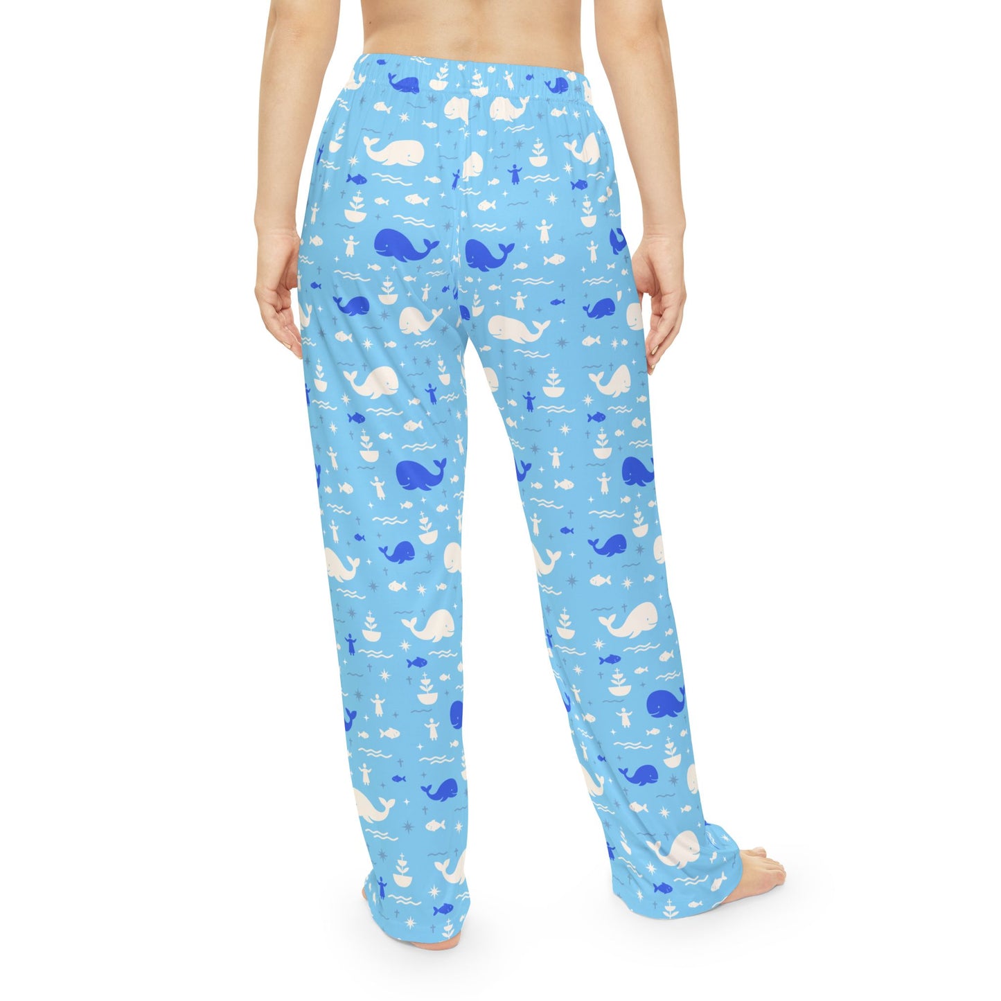 Women’s Blessing Pyjama Pants | Jonah & the Whale (Blue)