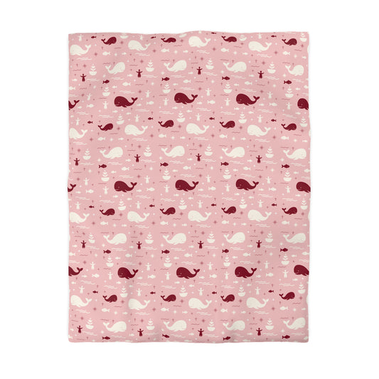Sanctuary Duvet Cover | Jonah & the Whale (Pink)