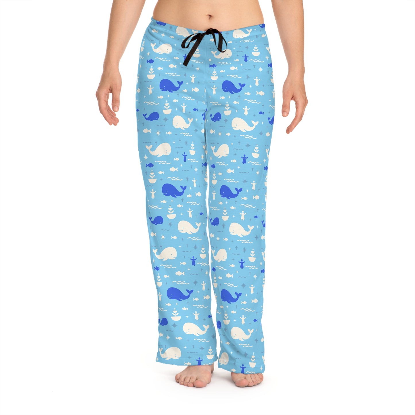 Women’s Blessing Pyjama Pants | Jonah & the Whale (Blue)
