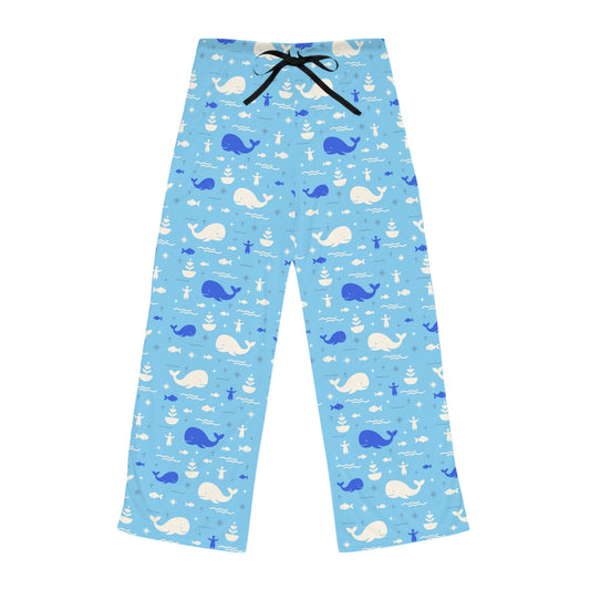Women’s Blessing Pyjama Pants | Jonah & the Whale (Blue)