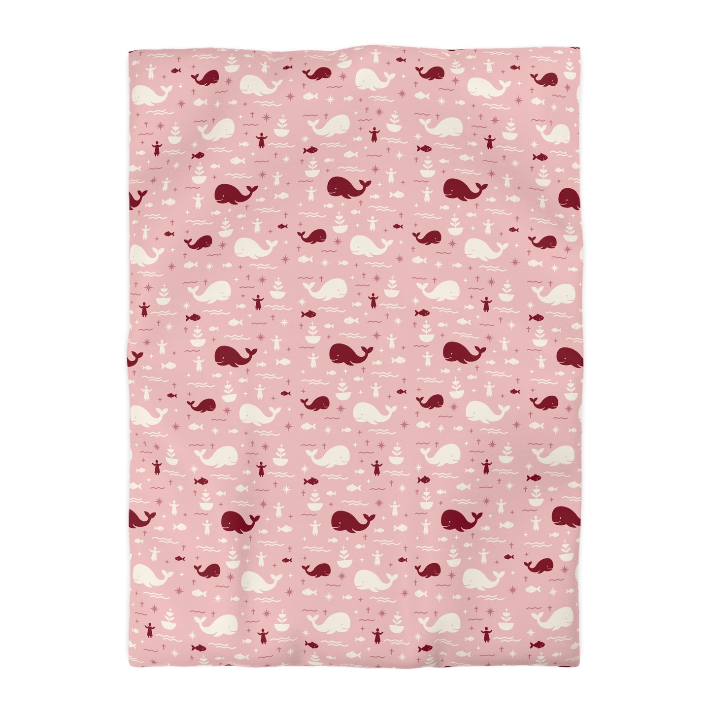 Sanctuary Duvet Cover | Jonah & the Whale (Pink)