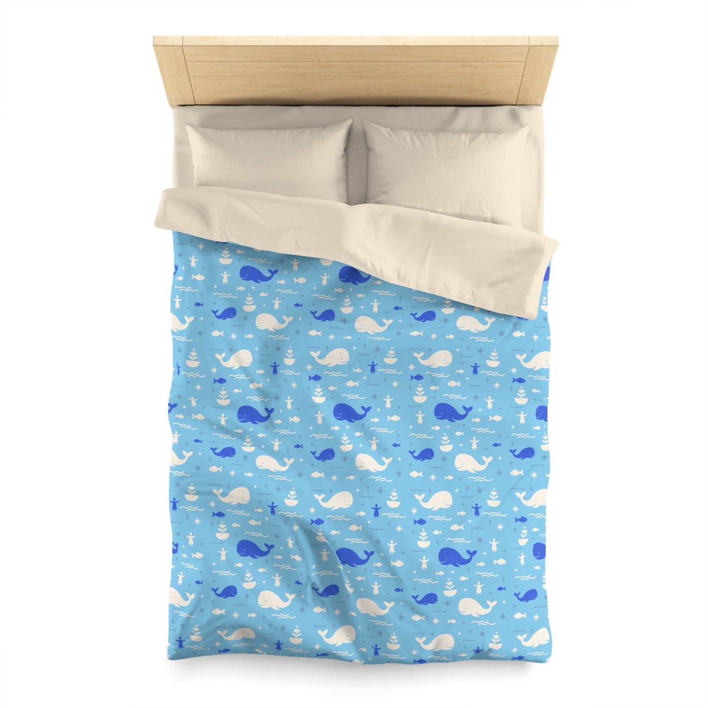 Sanctuary Duvet Cover | Jonah & the Whale (Blue)