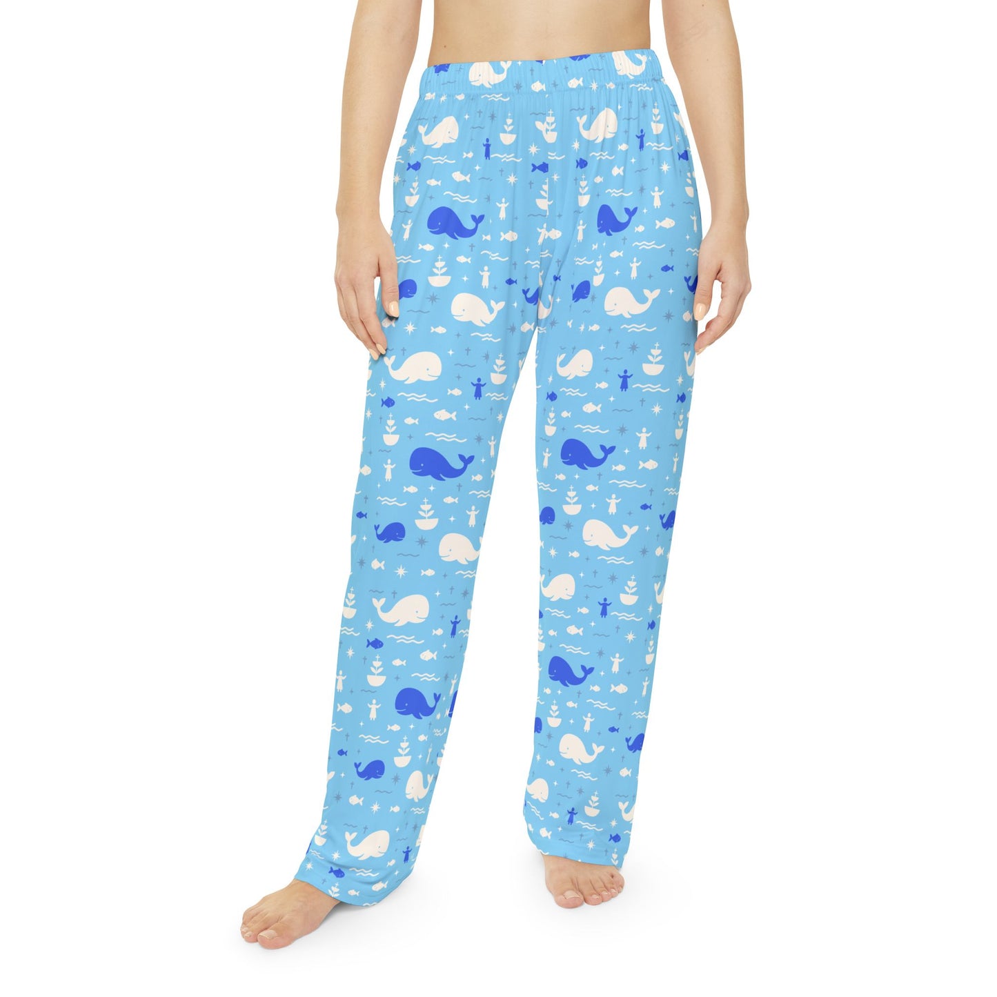 Women’s Blessing Pyjama Pants | Jonah & the Whale (Blue)