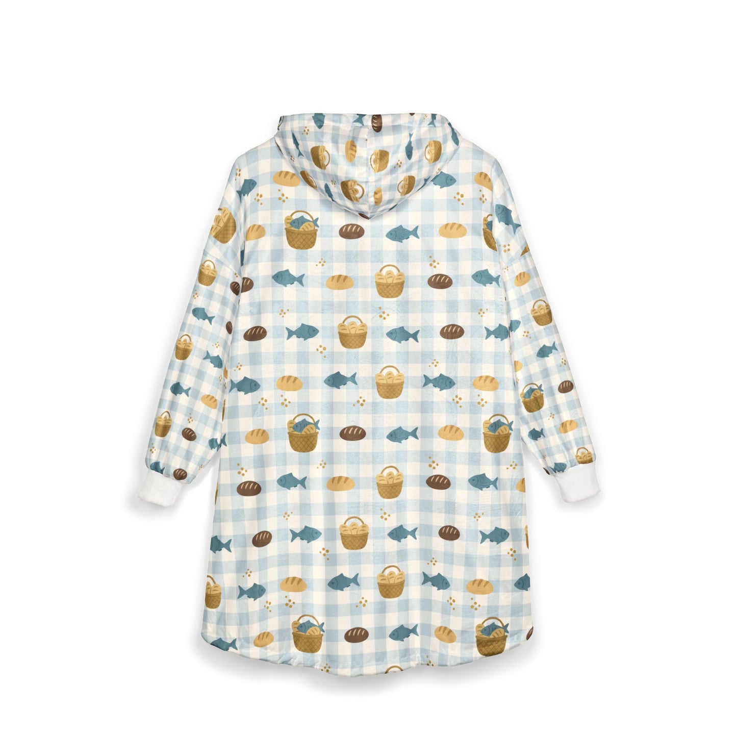 Lelu Wearable Blanket | Fishes & Loaves (Blue)